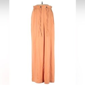 Topshop Peach High Waisted Drawstring Pull On Wide Leg Pants Size 4
